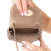 Mulberry Mini Lily Metallic Mushroom Goatskin Leather Bag