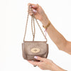 Mulberry Mini Lily Metallic Mushroom Goatskin Leather Bag