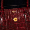 Mulberry Oxblood Bayswater Heritage Mock Croc Leather Bag