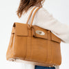 Mulberry Bayswater Tan Mock Croc Embossed Leather Bag