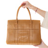 Mulberry Bayswater Tan Mock Croc Embossed Leather Bag