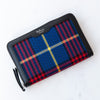 Mulberry Tartan And Leather Zipped Bi Fold Wallet