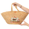 Anya Hindmarch Beaded Sequin Banana Split Straw Pool Tote Bag