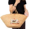 Anya Hindmarch Beaded Sequin Banana Split Straw Pool Tote Bag