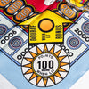 Moschino Pop Art Pinball Machine Super Hero Silk Scarf