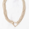 Tiffany & Co. 925 Silver Heart Multi Strand Necklace