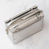 Tods Silver Don Convertible Clutch Crossbody Bag