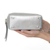 Tods Silver Don Convertible Clutch Crossbody Bag