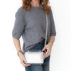Tods Silver Don Convertible Clutch Crossbody Bag