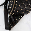 Valentino Garavani Rockstud Black Leather Belt Bag