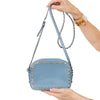 Valentino Garavani Rockstud Baby Blue Leather Camera Crossbody Bag