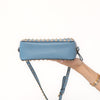 Valentino Garavani Rockstud Baby Blue Leather Camera Crossbody Bag