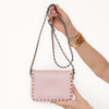Valentino Garavani Rockstud Small Pink Leather Crossbody Bag