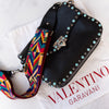 Valentino Garavani Black Leather Rockstud Bag