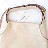 Victoria Beckham Off White Leather Half Moon Hobo Bag