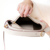Victoria Beckham Off White Leather Half Moon Hobo Bag