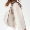 Victoria Beckham Off White Leather Half Moon Hobo Bag