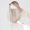 Victoria Beckham Off White Leather Half Moon Hobo Bag