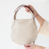 Victoria Beckham Off White Leather Half Moon Hobo Bag