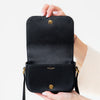 Saint Laurent Black Leather Sac Université Crossbody Bag