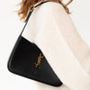 Saint Laurent Medium Black Leather Le 5 a 7 Shoulder Bag