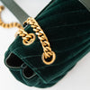 Saint Laurent Velvet Matelassé Chevron Medium Monogram Chain Bag