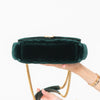 Saint Laurent Velvet Matelassé Chevron Medium Monogram Chain Bag