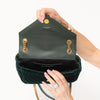 Saint Laurent Velvet Matelassé Chevron Medium Monogram Chain Bag