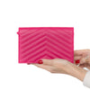 Saint Laurent Envelope Pink Leather Wallet In Chain Bag