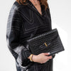 Yves Saint Laurent Black Envelope Clutch Bag