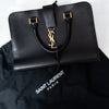 Saint Laurent Cabas Black Calfskin Leather Bag