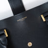 Saint Laurent Cabas Black Calfskin Leather Bag