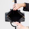 Saint Laurent Cabas Black Calfskin Leather Bag
