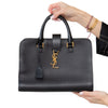 Saint Laurent Cabas Black Calfskin Leather Bag