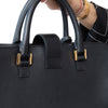 Saint Laurent Cabas Black Calfskin Leather Bag