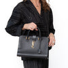 Saint Laurent Cabas Black Calfskin Leather Bag