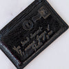 Yves Saint Laurent Black Patent Leather Y Mail Card Holder