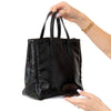 Yves Saint Laurent Rive Gauche Small Black Patent Leather Y Mail Tote Bag