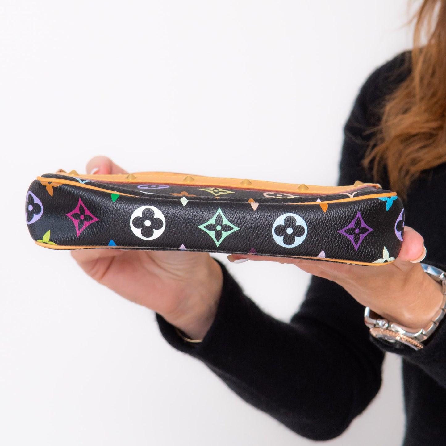 Louis Vuitton Pochette Accessoires Takashi Murakami Monogram Multicolore Noir