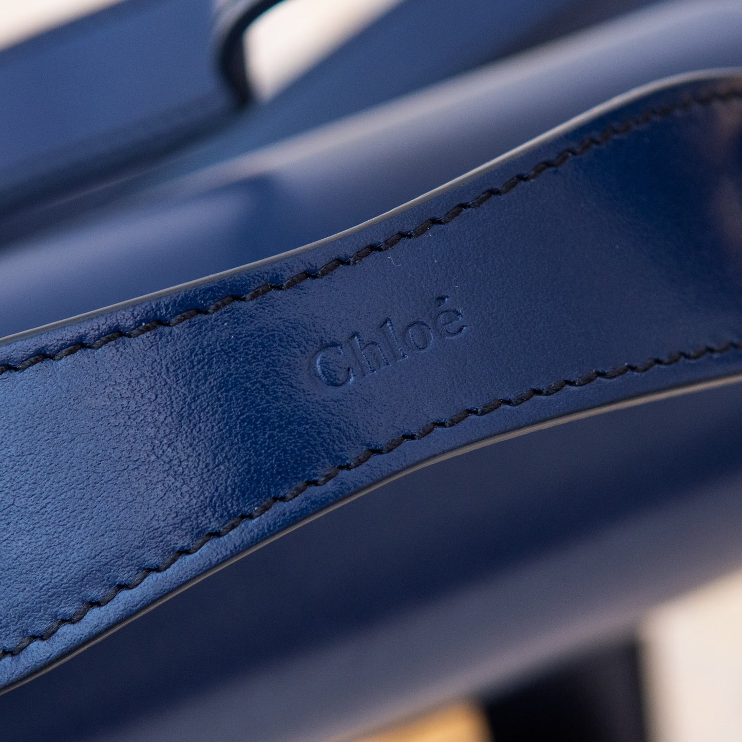 Chloe Captive Blue Mini C Logo Crossbody Bag