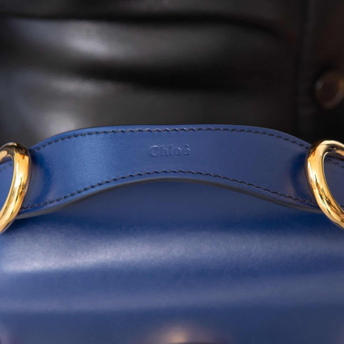 Chloe Captive Blue Mini C Logo Crossbody Bag