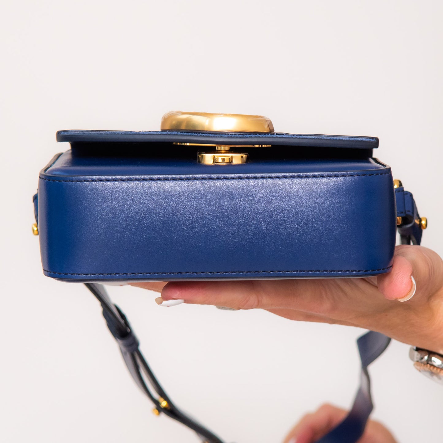 Chloe Captive Blue Mini C Logo Crossbody Bag