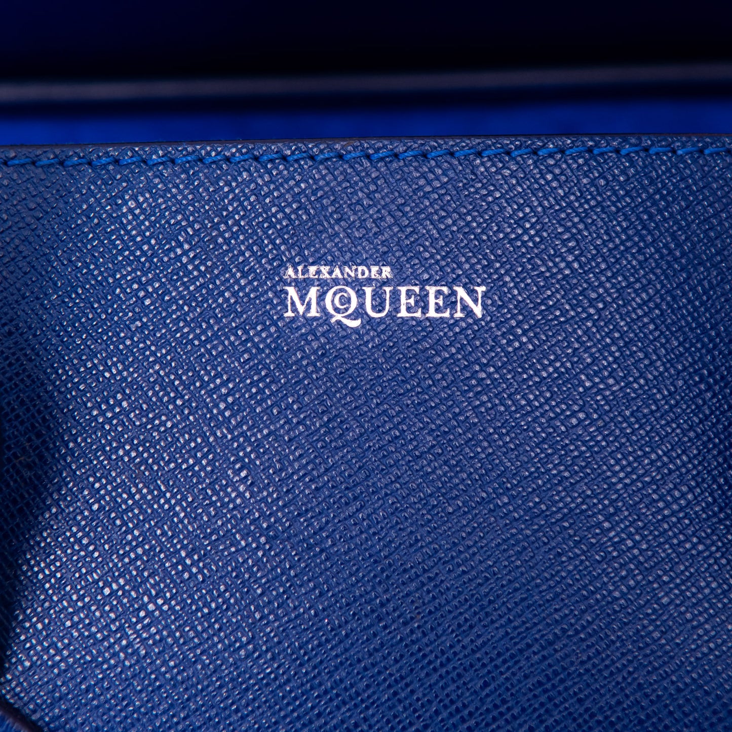 Alexander McQueen Cobalt Blue Leather Heroine Bag