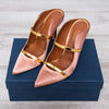 Malone Souliers Blush Satin Heels 100 Size 39.5 - EVEYSPRELOVED