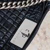 Celine Vintage Black Leather Shoulder Bag Celine