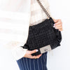 Celine Vintage Black Leather Shoulder Bag Celine