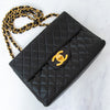 Chanel Vintage Black Single Flap Jumbo Bag