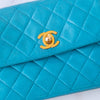 Chanel Turquoise Clutch On Chain Bag