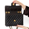 Chanel Vintage Black Single Flap Jumbo Bag