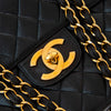 Chanel Vintage Black Single Flap Jumbo Bag